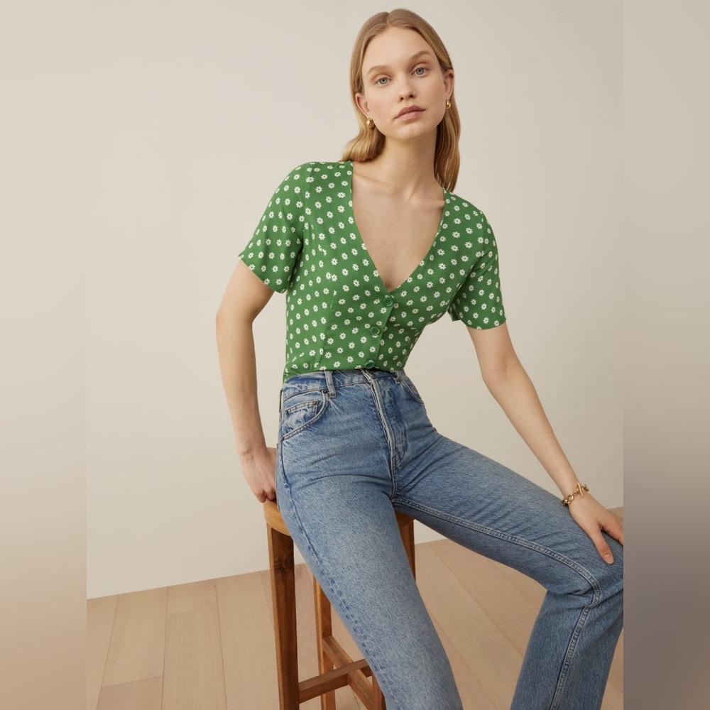Reformation Janet Floral Top Size 6